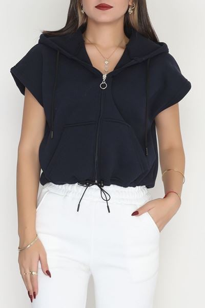 3 İplik Şardonlu Yelek Lacivert - 42201.1857.