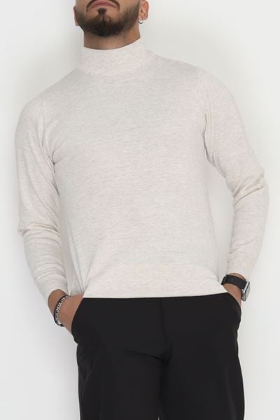 Yarım Balıkçı Erkek Triko Sweat Taş - 42530.2052.