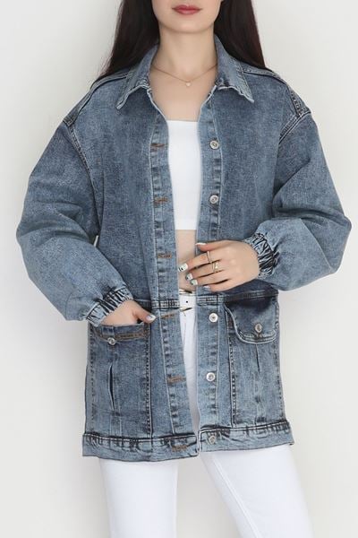 Körüklü Cep Kot Ceket  Koyumavi4 - 20464.1778.