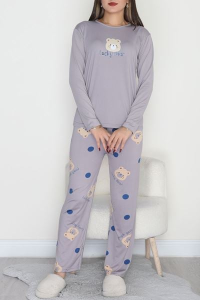 Soft Milan Enjeksiyon Baskılı Pijama Takımı Grivizon - 664.1287.