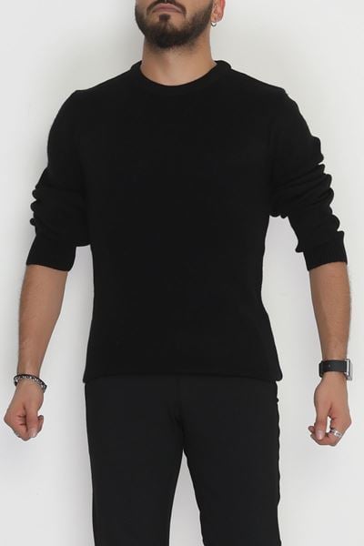 Bisiklet Yaka Erkek Triko Siyah - 70780.1766.