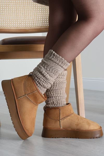 Yüksek Taban İçi Kürklü Bot Taba - 31467.264.