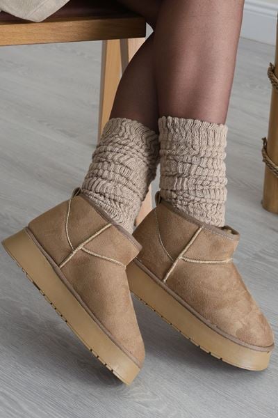 Yüksek Taban İçi Kürklü Bot Vizon - 31467.264.