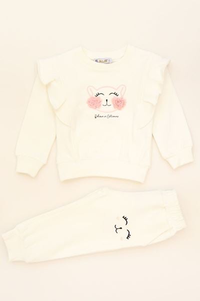 2-5 Yaş Şardonlu Yumoş Kumaş Takım Ekru - 5264329.1576.