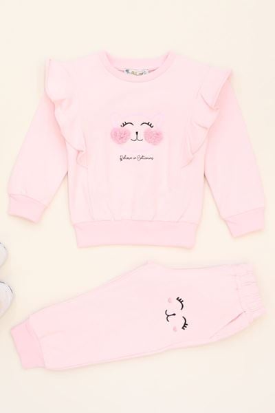 2-5 Yaş Şardonlu Yumoş Kumaş Takım Açıkpembe - 5264329.1576.
