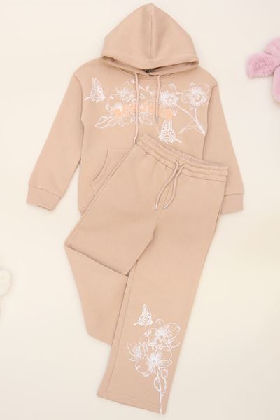 6-9 Yaş Şardonlu Yumoş Kumaş Takım Pudra - 6264259.1576.