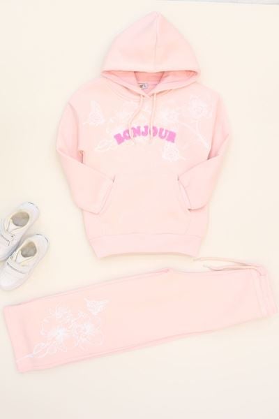 6-9 Yaş Şardonlu Yumoş Kumaş Takım Açıkpembe - 6264259.1576.