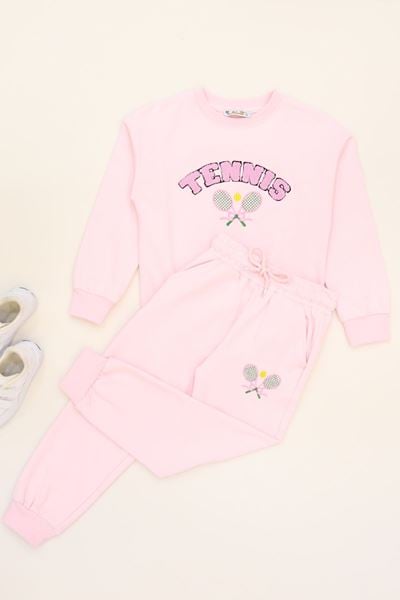 6-9 Yaş Şardonlu Yumoş Kumaş Takım Açıkpembe - 6264361.1576.