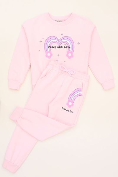 6-9 Yaş Şardonlu Yumoş Kumaş Takım Açıkpembe - 6264360.1576.