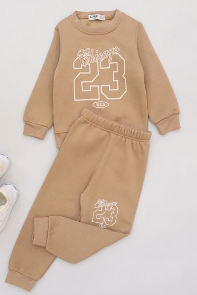 3-7 Yaş 3 İplik Şardonlu İkili Takım Açıkkahve - 50820.1867.