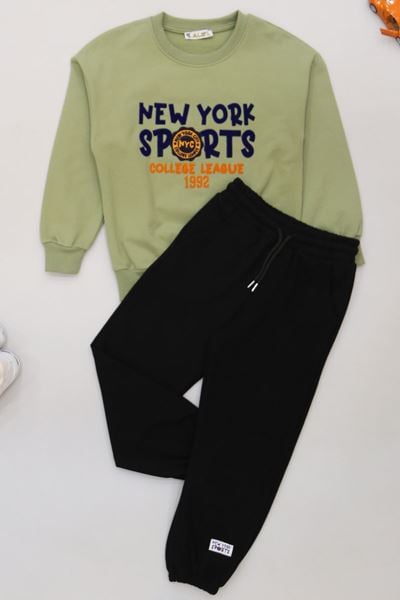 6-9 Yaş Şardonlu Yumoş Kumaş Takım Çağla - 2264058.1576.