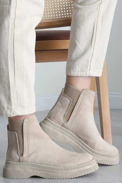 Lastik Detaylı Bot Bejsüet - 31495.264.