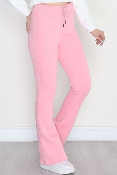 3 İplik İspanyol Paça Eşofman Altı Pembe - 42522.1878.