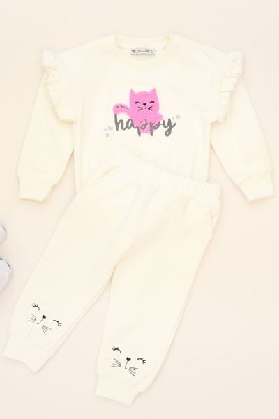 2-5 Yaş Şardonlu Yumoş Kumaş Takım Ekru - 5264331.1576.