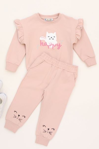 2-5 Yaş Şardonlu Yumoş Kumaş Takım Pudra - 5264331.1576.