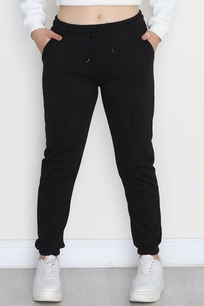 Paça Lastikli Çımalı Eşofman Altı Siyah - 40760.1431.