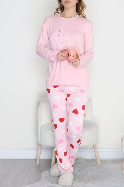 Baskılı Uzun Kol Takım Pembekalpli - 664.1287.