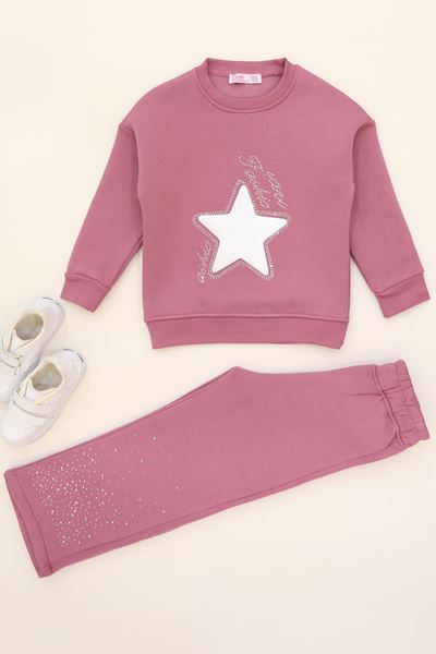 5-12 Yaş 3 İplik Şardonlu İkili Takım Gülkurusu - 60320.1867.