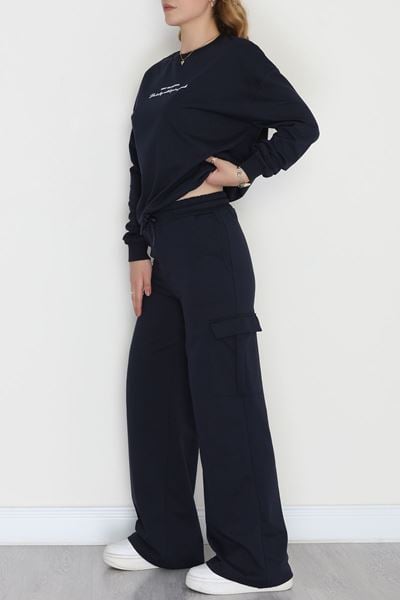 Kargo Cep 2 İplik Eşofman Takımı Lacivert - 50802.1857.