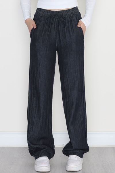 Kırışık Efektli Tensel Pantolon Koyumavi1 - 42439.1431.