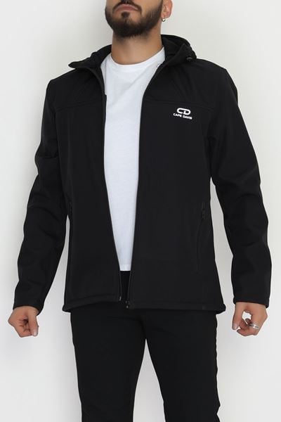 Softshell Su Geçirmez Erkek Mont Siyah - 42623.2014.
