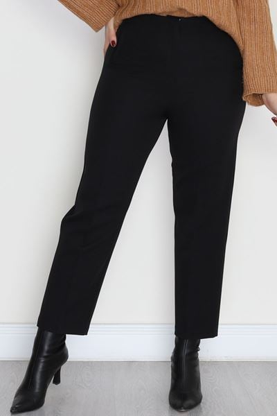 Büyük Beden Zra Pensli Pantolon Siyah - 30753.1920.