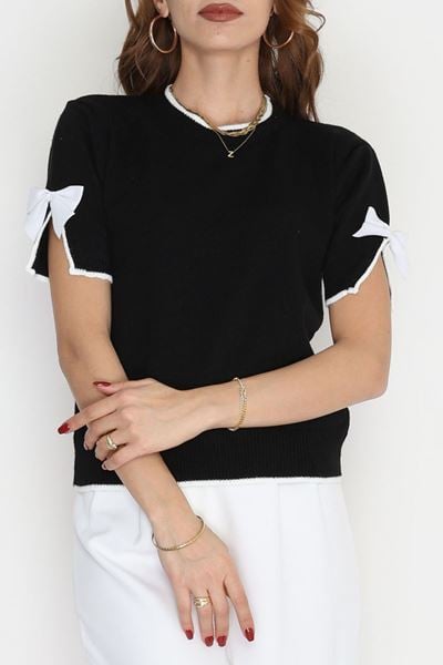 Kısa Kollu Triko Siyah - 2278.1765.