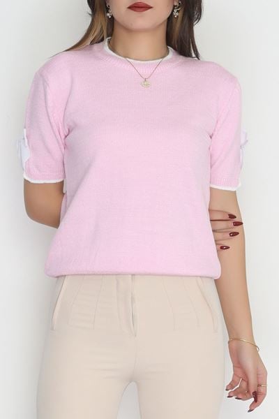 Kısa Kollu Triko Pembe - 2278.1765.
