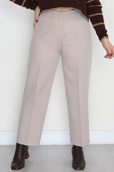 Büyük Beden Zra Pensli Pantolon Vizon - 30753.1920.