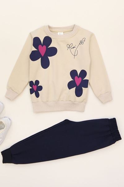 4-10 Yaş 2 İplik Şardonlu İkili Takım Lacivert - 52038.1776.