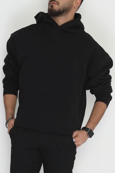 3 İplik Erkek Sweat Siyah - 42651.1871.