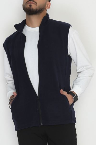 Tüylenmeyen Erkek Polar Yelek Lacivert - 42599.1937.