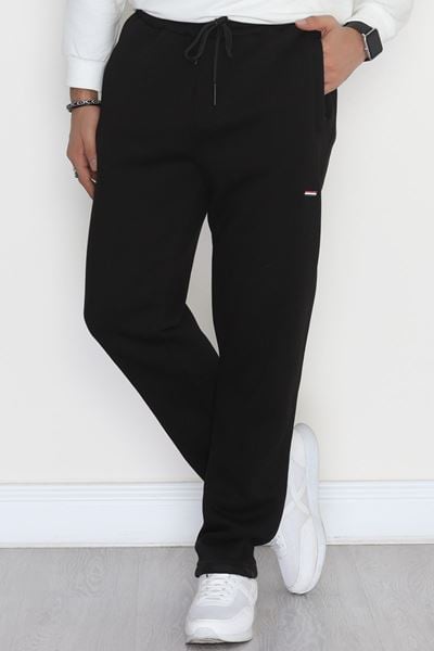 3 İplik Şardonlu Erkek Eşofman Altı Siyah - 42626.1937.