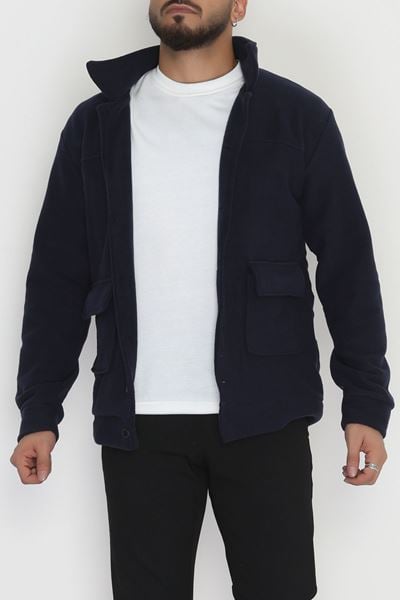 Tüylenmeyen Erkek Polar Gömlek Lacivert - 42597.1937.