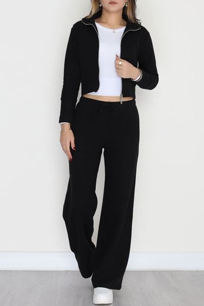 Çift Fermuarlı Selanik İkili Takım Siyah - 42640.1567.