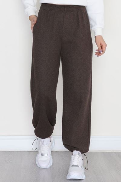 Paçası Stoperli Selanik Eşofman Altı Kahve - 42638.1567.