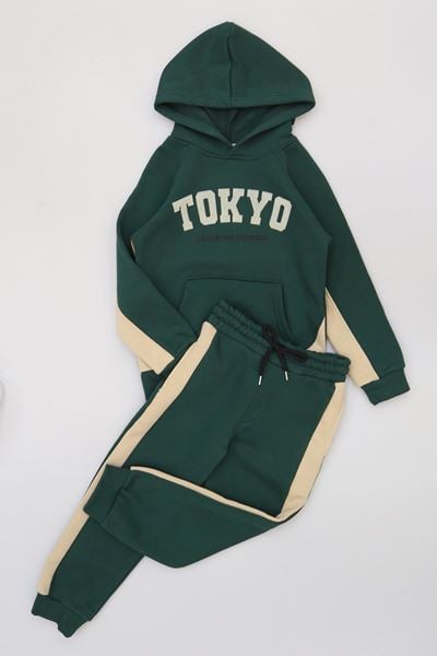 6-9 Yaş 3 İplik Şardonlu Takım Zümrüt - 2264031.1576.