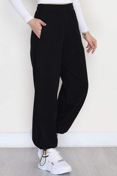 Paçası Stoperli Selanik Eşofman Altı Siyah - 42638.1567.