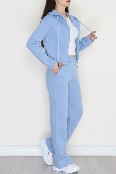 3 İplik Crop Palazzo Eşofman Takımı Bebemavi - 50914.1878.