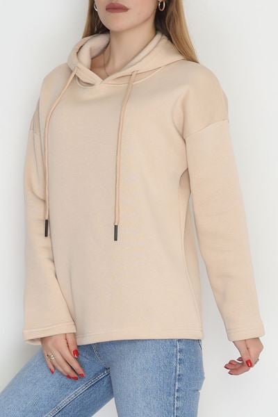 3 İplik Şardonlu Sweat Bej - 42610.1878.