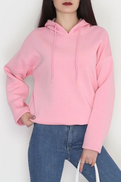 3 İplik Şardonlu Sweat Pembe - 42610.1878.