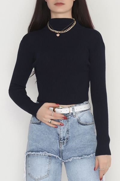 Yarım Balıkçı Yaka Triko Lacivert - 4049.2043.