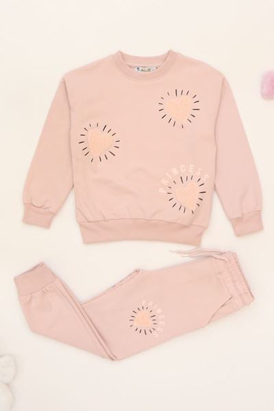 6-9 Yaş Şardonlu Yumoş Kumaş Takım Pudra - 6264320.1576.