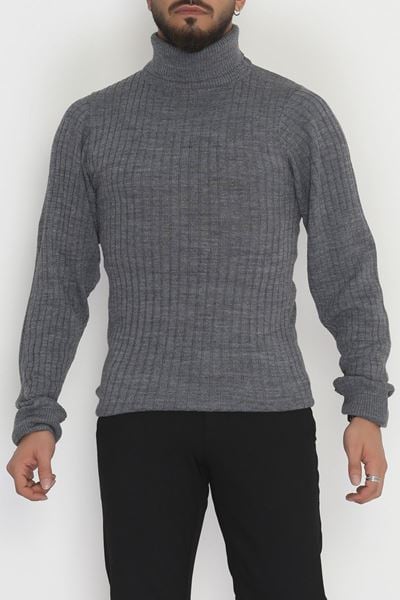 Balıkçı Yaka Erkek Triko Antrasit - 70774.1766.