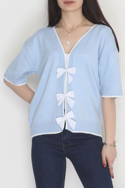 Kısa Kollu Fiyonklu Triko Bebemavi - 2281.1765.