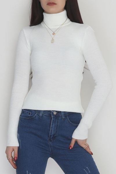 Balıkçı Yaka Triko Kemik - 70807.2052.