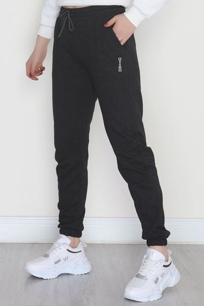 Baskılı Paça Lastik Eşofman Altı Antrasit - 41316.1431.