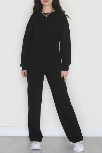 Üç İplik Eşofman Takımı Siyah - 70779.1878.