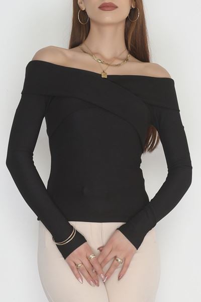 Madonna Yaka Bluz Siyah - 4331.1595.