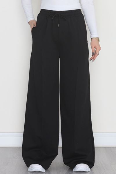 2 İplik Çımalı Eşofman Altı Siyah - 52026.1857.